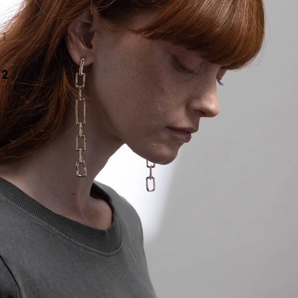 Alexis Bittar Long Chain Link Post Earrings Gold - Picture 2 of 16